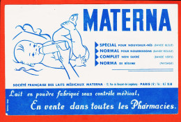 00189 ●  PARIS XVI Laits Médicaux MATERNA 12 Rue Du BOUQUET-de-LONGCHAMP Nouveaux-Nés Nourissons Complet Régime Buvard - Produits Pharmaceutiques