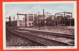 00241 ● VIVONNE 86-Vienne Sous-Station Electrique De LA PLANCHE Voies Férrées Chemin De Fer 1940s IMBERT COMBIER  - Vivonne