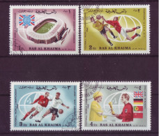 Asie - Ras-el-Kheima - 1966 - Football World Championship - 4 Timbres Différents - 6935 - Ra's Al-Chaima