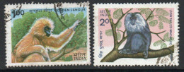 India 1983 Wildlife, Monkeys Set Of 2, Used , SG 1099/1100 (E) - Usados