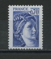 FRANCE - 0,70 BLEU TYPE SABINE  G  TROPICALE - N° Yvert   2056b ** - 1977-1981 Sabine (Gandon)