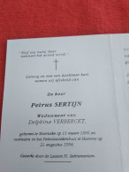 Doodsprentje Petrus Sertijn / Moerzeke 11/3/1906 Hamme 21/8/1994 ( Delphina Verberckt ) - Religión & Esoterismo