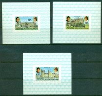 COMORES 1981 Mi 630-32 Unperf Mini Sheets** Royal Wedding [B710] - Familles Royales