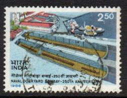 India 1986 Centenary Of Bombay Naval Dockyard, Used , SG 1181 (E) - Gebruikt