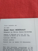 Doodsprentje Emiel Henri Moernaut / Moerzeke 8/5/1917 Hamme 18/11/1982 ( Suzanne Van Duysen ) - Godsdienst & Esoterisme