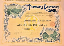 Tramways Electriques De Sofia (1899 !!) - Deco ! - Railway & Tramway