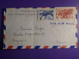 DN6 CAMEROUN BELLE LETTRE RARE HAUT COMMISSAIRE 1943 A MAZAGAN MAROC ++ AFFRANCH. PLAISANT - Briefe U. Dokumente