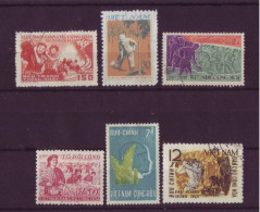 Asie - Vietnam - Ruralité - 6 Timbres Différents - 6954 - Viêt-Nam