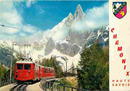 Trains - Chamonix - Mont Blanc - Le Train De Montenvers Et L'Aiguille Du Dru - CPM - Voir Scans Recto-Verso - Eisenbahnen