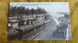 CPA PARIS CHEMINS DE FER DE L OUEST ETAT LIGNE DES INVALIDES LA GARE DU CHAMP DE MARS AVEC TRAIN LOCOMOTIVE  2070 ND - Bahnhöfe Mit Zügen