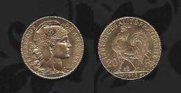20 FRANCS OR TYPE MARIANNE . 1912. - 20 Francs (or)