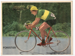 Jean FORESTIER Carte Photo Grand Format (18cm X 24cm) Sports Coureur Cycliste Vélo Cyclisme - Verzamelingen