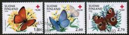 1990 Finland, Red Cross, Butterflies Complete Set FD-stamped. - Gebraucht