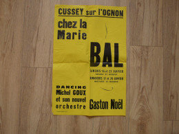 AFFICHE ANCIENNE - CUSSEY SUR L'OGNON - CHEZ LA MARIE - BAL - Posters