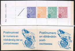 1974 Finland, Slot Machin Booklet Facit HA 10 M 1584 Rm Nv **. - Postzegelboekjes