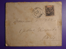 DN6 INDOCHINE   LETTRE   1894 HA-NOY A PARIS FRANCE ++ AFFRANCH. INTERESSANT - Covers & Documents