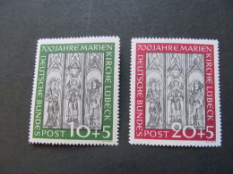 BRD Nr. 139-140, 1951, Marienkirche Lübeck, Postfrisch - Ungebraucht