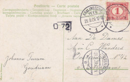 Ansicht 29 Sep 1909 Kralingsche Veer *1* (langebalk) - Poststempel