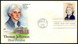 USA - FDC - Ameripex: Presidents Of The United States - Thomas Jefferson                           - 1981-1990