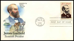 USA - FDC - Ameripex: Presidents Of The United States - James Garfield                           - 1981-1990