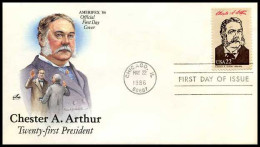 USA - FDC - Ameripex: Presidents Of The United States - Chester A. Arthur                          - 1981-1990