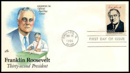 USA - FDC - Ameripex: Presidents Of The United States - Franklin Roosevelt                        - 1981-1990