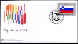U.N.O. - FDC - Flag Series 2001 - Slovenië                                 - Other & Unclassified
