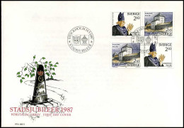 Zweden - FDC - Stadsjubileer 1987  - - FDC