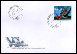 Zwitserland - FDC -  Alinghi, Winner Of The America's Cup 2003                                - FDC