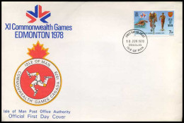 Isle Of Man - FDC -  XI Commonwealth Games Edmonton 1978          - Isla De Man
