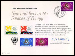 Verenigde Naties  - Herdenkingskaart -  New And Renewable Sources Of Energy                         - Sonstige & Ohne Zuordnung