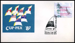 Australië  - FDC - Cup-pex '87   Automaat Vignet                - Sobre Primer Día (FDC)