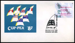 Australië  - FDC - Cup-pex '87   Automaat Vignet                - Ersttagsbelege (FDC)