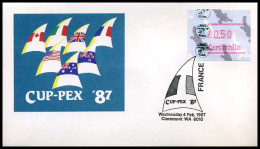 Australië  - FDC - Cup-pex '87   Automaat Vignet                - Ersttagsbelege (FDC)
