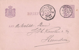 Briefkaart 29 Jun 1899 Uitgeest (hulpkantoor Kleinrond) Naar Heemstede (grootrond) - Marcofilia