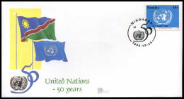 Namibië - FDC -   United Nations - 50 Years             - Namibie (1990- ...)