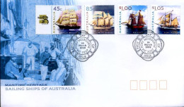 Australië  - FDC -  Sailing Ships Of Australia                         - Ersttagsbelege (FDC)