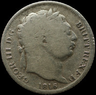 LaZooRo: Great Britain 6 Pence 1816 F / VF - Silver - H. 6 Pence