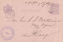 Briefkaart 13 Jul 1886 Dalfsen (hulpkantoor Kleinrond) Naar Heemstede (grootrond) - Postal History