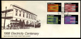 Nieuw-Zeeland - FDC -  1988 Electricity Centenary               - FDC