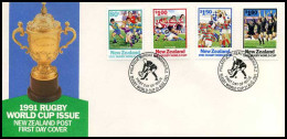 Nieuw-Zeeland - FDC -  1991 Rugby World Cup Issue             - FDC