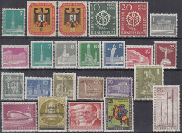 BERLIN  Jahrgang 1956, Postfrisch **, Komplett 135-158 - Ungebraucht