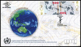 Indonesië - FDC -  50th Anniversary Of The World Meteorological Organization                - Indonesia