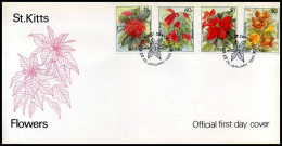 St. Kitts - FDC - Bloemen                            - St.Kitts Und Nevis ( 1983-...)