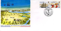 Australië  - FDC - South Australia 150 Anniversary Proclamation Day                            - FDC