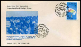 Cyprus - FDC -  Parachutist                               - Lettres & Documents