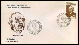 Cyprus - FDC -  Ismet Inönü                               - Lettres & Documents