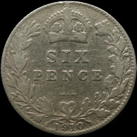 LaZooRo: Great Britain 6 Pence 1910 VF - Silver - H. 6 Pence