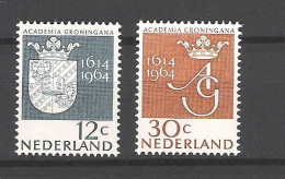 Netherlands 1964 Coat Of Arms Of University Of Groningen NVPH 816/7 Yvert 796/7 MNH ** - Neufs