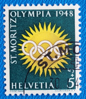 1948 Zu W 25w / Mi 492x / YT 449 Obl. ST MORITZ Voir Description - Used Stamps